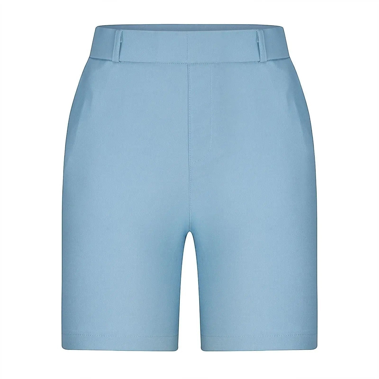 ZOFIA ATELIER light blue straight-leg summer shorts with a clean, refined look and minimalist styling.